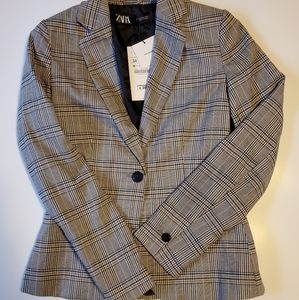 NWT Plaid Zara Blazer